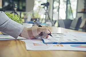 Excel stat spreadsheet business analytics graph statistic with graph and table data number in charts database. Accountant hands