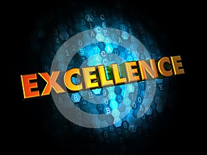 Excellence Concept on Digital Background. photo