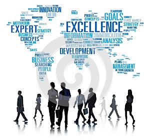 Excellence Expertise Perfection Global Growth Concept photo