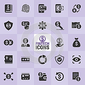 Excellent FinTech icons for designers photo