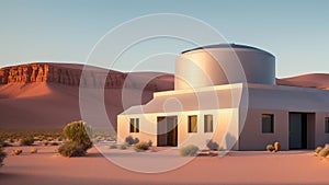 An Excellent Rendering Of A Desert House In The Desert AI Generative