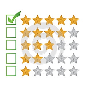 Excellent review rating illustration design