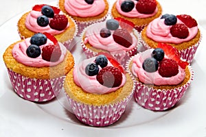 Excellent sweet muffin with fruit