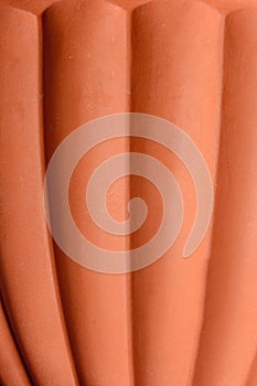 Excellent texture of a cylindrical shape made of plastic brown