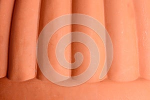 Excellent texture of a cylindrical shape made of plastic brown