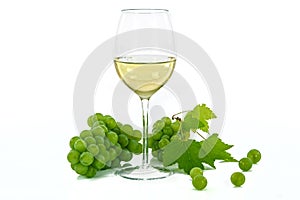 Excellent wineglass of white wine