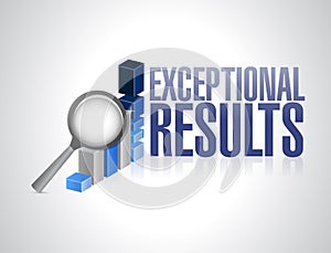 Exceptional business results graph illustration