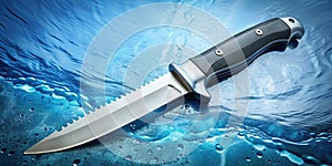 Unleash the SeaWorthy Power HighCarbon Stainless Steel Blade for Underwater Divers Mariners and Emergency Situations photo