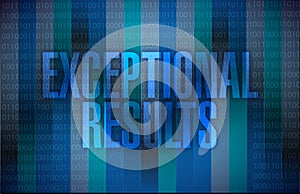Exceptional results message over a binary photo