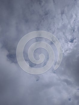 An exceptional view of grey clouds in sky over the city