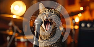 An Exceptionally Skilled Cat Artist Steals The Limelight By Singing With Style