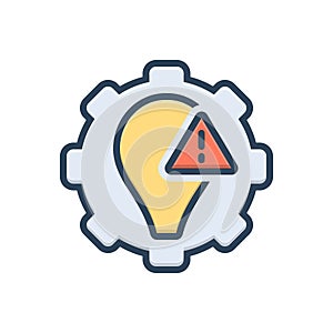 Color illustration icon for Exceptions, slander and problem photo