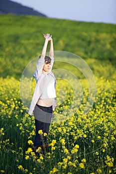 Excercising girl