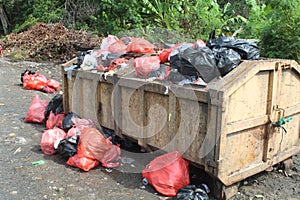 Excessive piles of rubbish