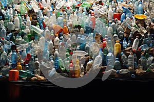 Excessive Plastic water bottle waste. Generate Ai