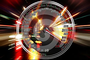 Excessive speed on speedometer photo