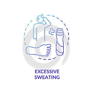 Excessive sweating concept icon