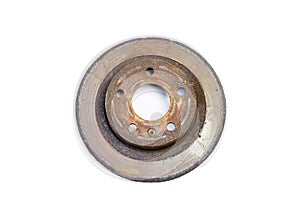 Excessively used rusty brake disc