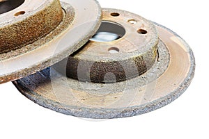 Excessively used rusty brake discs photo