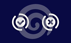 exchange, convertation completed or failed icon