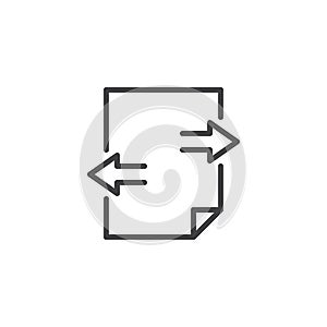 Exchange file outline icon