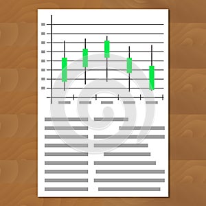 Exchange graph chart vector