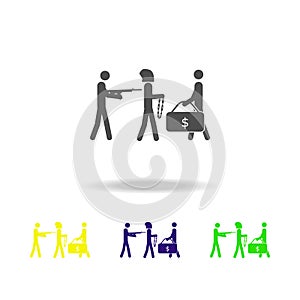 exchange hostage multicolored icon. Element of terrorism elements illustration. Signs and symbols collection icon for websites, we