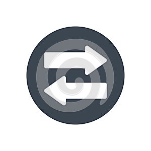 Exchange vector glyph color icon
