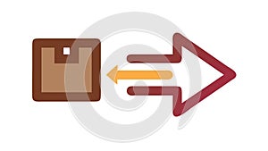 Exchange Left-Right Arrows, Bidirectional Flow Icon, vector design Generative AI