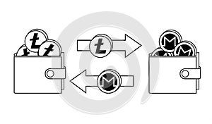 Exchange between litecoin and monero in the wallet