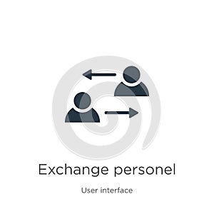 Exchange personel icon vector. Trendy flat exchange personel icon from user interface collection isolated on white background. photo