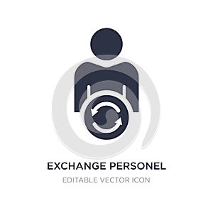 exchange personel icon on white background. Simple element illustration from UI concept photo