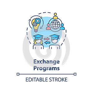 Exchange programs concept icon