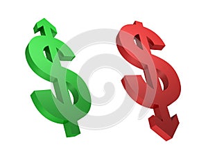 Exchange rate. Dollar growth. Falling Dollar.