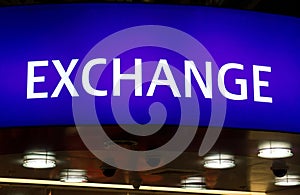 Exchange sign lightbox