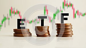 Exchange Traded Fund ETF as Business and financial concept photo