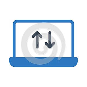 Exchange vector glyph color icon