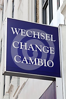 Exchange, wechsel, change, cambio sign
