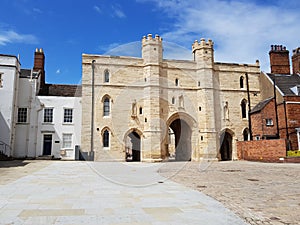 Exchequer Gate in Lincoln,  Lincolnshire,  England,  United Kingdom