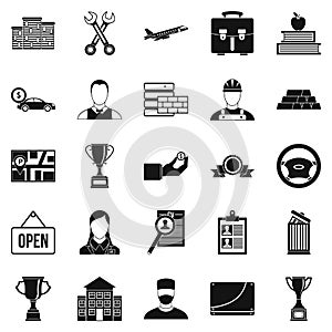 Exchequer icons set, simple style