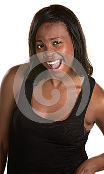 Excited Black Woman