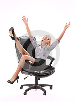 Excited Business Woman