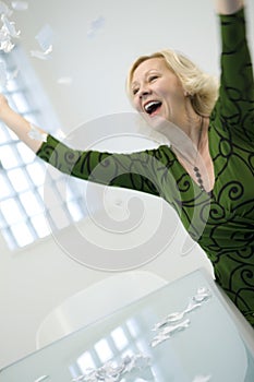 Excited Business Woman