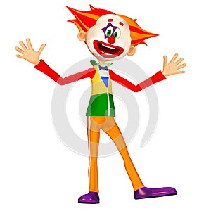 Excited Clown Illustration