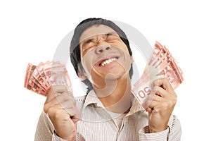 Excited Man With Money