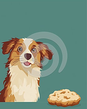 Excited Pup Treat Time, AI generated