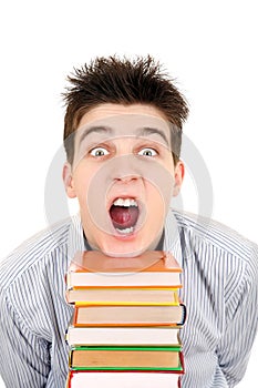 Excited Student with the Books