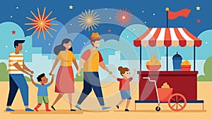 Excitement fills the air as families make their way to a firework stand eager to choose from the many sparkling options