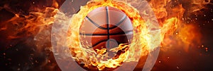 Exciting action shot of a basketball effortlessly swooshing through the hoop during a thrilling game