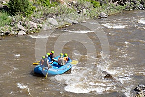 Exciting whitewater rafting adventure in Colorado, USA.